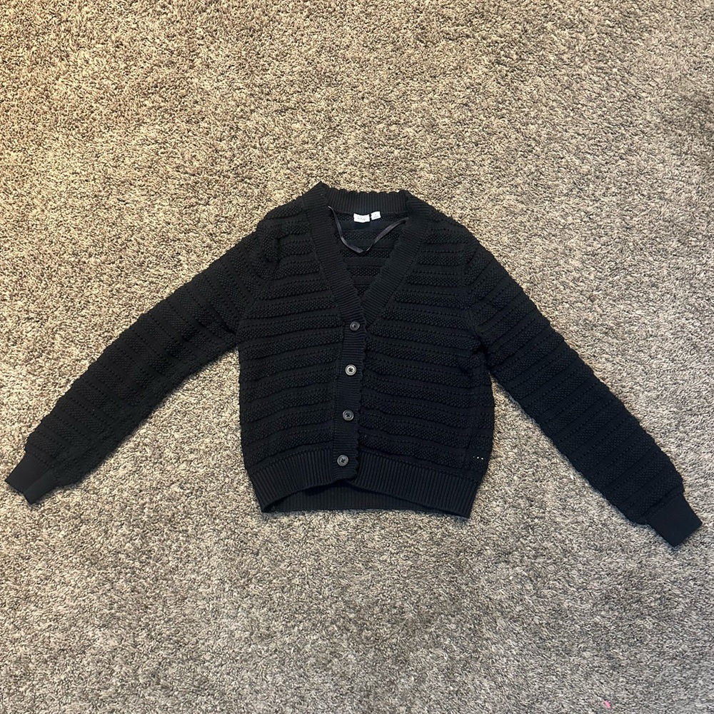 GAP Black Cardigan Sweater Classic Knit